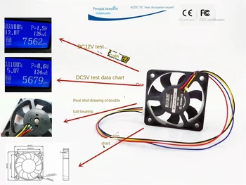  Нов Pengda Blueprint 5010 5 см Двухшаровый PWM-регулатор на температурата 5 В 12v dc Вентилатор за охлаждане на корпуса на видео карти