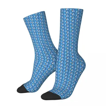  Мъжки компресия чорапи Bobble Луд в стил хип-хоп, ретро, унисекс, игра Bubble Bobble, уличен стил, забавен экипажный чорап с чертеж