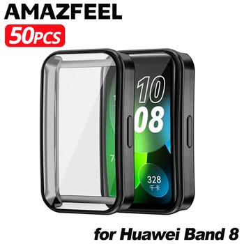  50 бр. калъф Huawei Band 8 Защитно фолио за екрана TPU калъф Huawei Band 8 Смарт часовник Каишка Защитна Броня Аксесоари