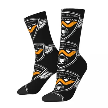  Хип-хоп Ретро знак Weyland Corp Луди мъжки компресия чорапи Унисекс Nostromo Street Style Безшевни чорапи със забавна принтом за екипажа