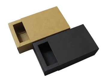  20 бр /лот-6.5*6.5* Кутия от черна крафт-хартия с малки размери 3 см, кутия за ръчно изработени сапуни, Златар опаковка за Тестени изделия, Подаръчни кутии за партита