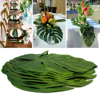  Изкуствени Тропически Палмови Листа за Украса на парти в Джунглата Лятото Гавайское Сватбена Украса на Дома Масата Здрав
