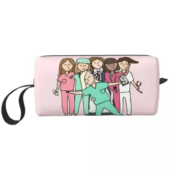  Козметични чанти Enfermera En Apuros Лекар, медицинска Сестра Медицина Здраве Free Toiletries Косметичка Trend калъф-органайзер за грим на открито
