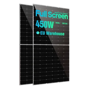  Евтини слънчеви фотоволтаични панели с мощност 450 W 440 W моно 12 В цял екран панел eu stock panel капацитет от 415 W