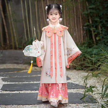  Рокля Древна момичета Мин Ханфу, Есен нова бродерия, традиционен костюм за cosplay в китайски стил, рокли, облекло костюмная
