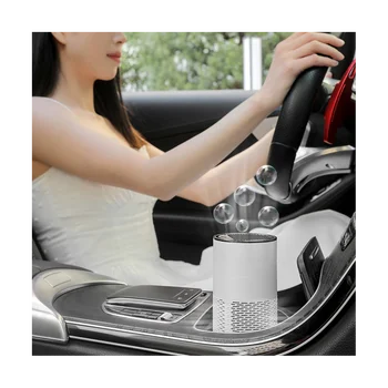  Автомобилен Пречиствател на въздуха за Пречистване на Hepa Филтри Тенис на Пречистване на USB Акумулаторна батерия за Преносим въздушния филтър Дифузер-Бял