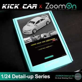  ZoomOn Z002 1/24 Модел автомобил FD2 Civic Mugen RR (Нова версия) Комплект от детайли Модел автомобил Комплект превозни средства с Ръчно изработени