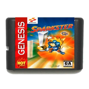  Нов прием на игралната карта Sparkster 16bit MD за Sega Mega Drive за Genesis