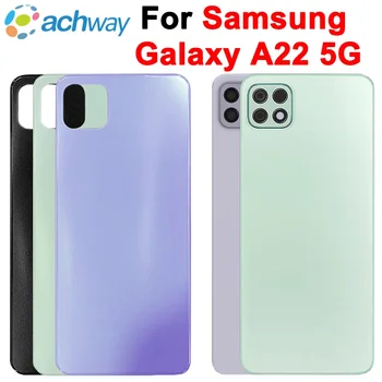 Тестван за Samsung Galaxy A22 5G Задната част на кутията на батерията Задната врата Корпус Панел на корпуса на Резервни части за samsung A22 5g