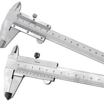  Штангенциркуль от въглеродна стомана с нониусом 150 мм Точност от 0,02 mm Подвижен калибър Штангенциркуль с нониусом Здрава Измерване на гама Измервателни инструменти