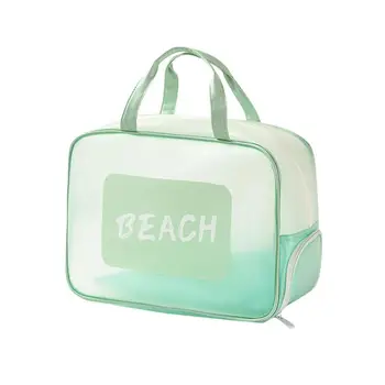  Плажна чанта чанта Водоустойчива чанта с цип Органайзер за мокър и сух клон на Голям капацитет, за да пътуват по плуване на плажа