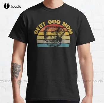  Най-добрата класическа тениска за майките кучета, памучни ризи за жени, мъжки ризи, тениски унисекс по поръчка, дишаща памучен тениска с дигитален печат