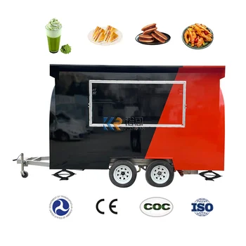  Продава градинска мобилни количка за хранене с градинска кухня за бързо хранене с оборудване за приготвяне на храна