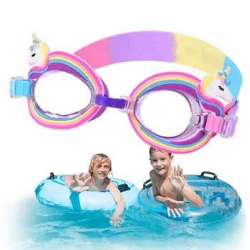  Мультяшные очила за тренировки по плуване, сладки водоустойчив очила за плуване HD за момичета И момчета с регулируем силиконов лента, асистент за гмуркане