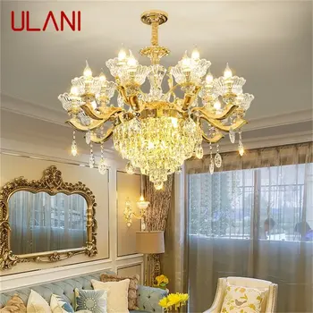  Модерен полилей ULANI, златна луксозна подвесная лампа във формата на свещ, led кристални осветителни тела за дома хол спалня
