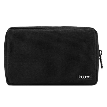  Преносима чанта за съхранение BOONA Многофункционална чанта за съхранение на преносим компютър Адаптер на захранване захранващ Кабел за данни Зарядно устройство Черен