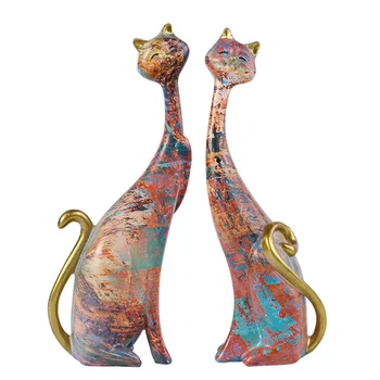  Изделия от смола, изделия ръчна изработка, креативна абстрактна живопис с маслени бои, декоративни котка, празничен подарък, украса за котки на работния плот, вход към спалнята