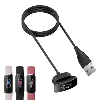  Смарт гривна USB-кабел за зареждане, докинг станция, зарядно устройство, адаптер, кабел за зареждане тел за Fitbit Charge 5 Luxe, аксесоари за умен-гривни