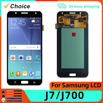  AMOLED На Samsung Galaxy J700 LCD дисплей J700F J700H Сензорен Екран Дигитайзер В Събирането на J7 2015 SM-J700F Резервни Части