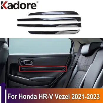  За Honda HR-V Vezel 2021 2022 2023 Черен Панел На Подлакътник Врати Декоративна Украса Рамка Стикер Аксесоари За Интериора