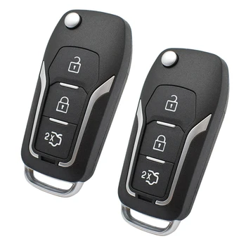  2X Калъф за дистанционно на ключа на автомобила Ford Focus, Fiesta Galaxy, Mondeo и C-Max Ranger