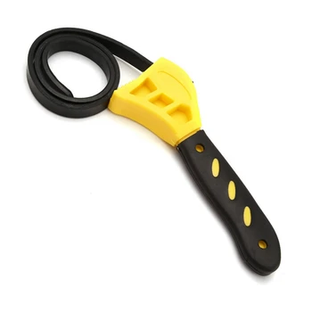  1 бр. 6-инчов мултифункционален ключ за колан, Филтър за ремонт на автомобили, ключ с двойна употреба, жълт