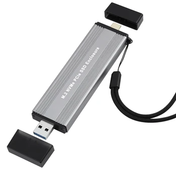  M. 2 NVME Pcie SSD Корпус с USB C 3.1 Gen 2 USB3.0 До M. 2 M Ключ на Корпуса на твърдия диск за 2230 2242 2260 2280