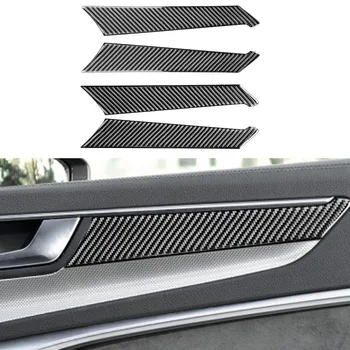  Автомобилни стикери за Audi A6L A7 2019, декорация на вътрешните панели на вратите, тампон на финала на стикер на аксесоари за авто интериор от мек въглеродни влакна
