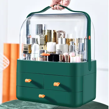  Прозрачна кутия за съхранение на козметика, органайзер за грим, бижута, лак за нокти, контейнер за грим, тенис на калъф за съхранение на козметиката