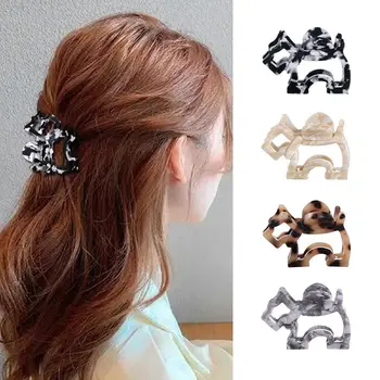  Дамски аксесоари за коса с леопардовым модел за момичета, шнола за коса в Корейски стил, щипки за коса с домашни любимци, Кучешки кухи нокът за коса