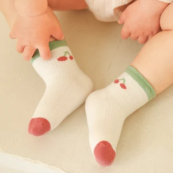  5 Двойки/ лот, Детски летни памучни чорапи за момичета, момчета, деца, новородени, бебешки неща, популярни сладки Чорапи, Аксесоари