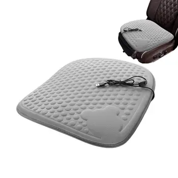  Мат с нагревател за кола, Удобна възглавница за автомобилни седалки с подгряване, USB-топло, приятна за кожата Възглавница за дъното на покрива на автомобилни седалки, надеждна Електрическа