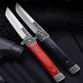  Нов Дамасский нож за оцеляване, Сгъваем нож със стоманена дръжка, джоб Военни Ловни Тактически ножове, Походный нож EDC Tools