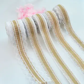  Ролки дантела, ръчно изработени, на Коледа и на сватба с двете страни от роли завързана панделка за дрехи