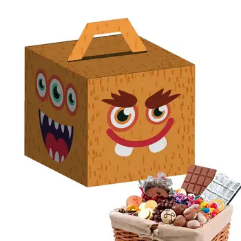  Хартиена кутия за новостите на Хелоуин, кутия за предложения на Хелоуин, Креативна подарък кутия за бисквити, бонбони, Креативна подарък кутия за сладкиши на Хелоуин, парти