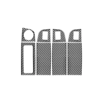  Стикер за довършителни панел вдигане на стъкла от декоративен въглеродни влакна за Skoda Octavia A7 2015-2020 Аксесоари