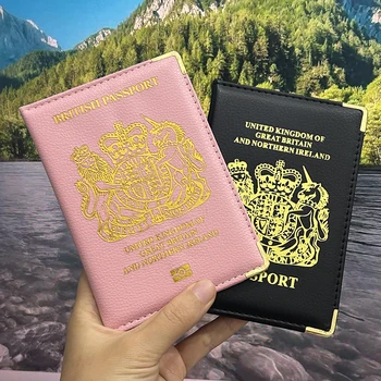  Великобритания Корица за Британски паспорт Великобритания Женски калъф за паспорт Розова корица за британски паспорт за момичета