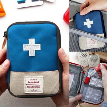  Семеен преносима аптечка за първа помощ, външна червена холщовая медицинска чанта за съхранение, външни домакински чанта за съхранение на лекарства, пътна чанта