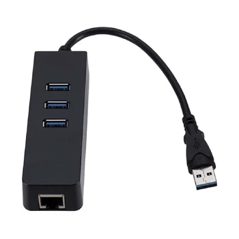  Адаптер USB3.0 Gigabit Ethernet с 3 порта мрежова карта USB-Lan rj-45 за Macbook Mac