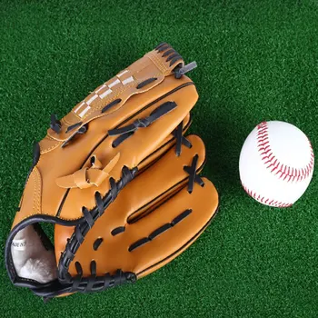  Бейзболна ръкавица за спортове на открито, ръкавици за игра на бейзбол, изкуствена кожа, тренировъчно облекло за софтбол, Бейзболна ръкавица за състезания за деца