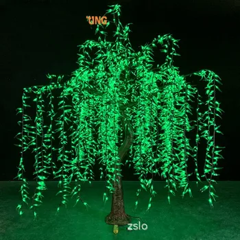  Нови лъскави изкуствени светлини плачеща върба 3456 бр. светодиоди 2,5 м декоративен Коледен пейзаж лампа за улицата