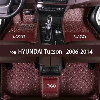  Автомобилни постелки APPDEE за HYUNDAI Tucson 2006-2014 2009 2010 2011 2012 2013 2014 Потребителски автомобилни накладки за краката, авто килим калъф