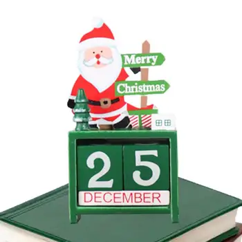  Номер, Дата на Дървени блокчета, Дървена Коледен блок Календар Преносим Коледен Дървен блок Календар за начало на празника