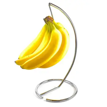  Поставка за банани Сгъсти материал Неръждаема стомана Добра носеща способност на Полированное украса устойчива на плъзгане гроздова държач за банани във всекидневната