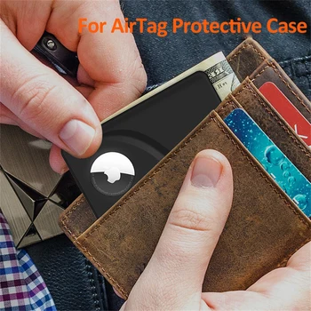  Притежателят на портфейла е, тракер за възглавници с размер на кредитна карта, защитен калъф за Apple AirTag, анти-изгубен локатор за аксесоари Airtag