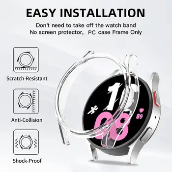  За Samsung Galaxyes Watch 5 40 мм/44 мм Смарт Часовник с Каишка На Китката Скоба PC Frame Shell Подарък За Жени, Мъжки Аксесоари Инструменти