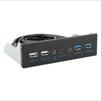  Оптично устройство USB 3.0 на Предния панел 5,25 Инча Hub 10 gbps Typec3.1 USB2.0 Aux вход 3.5 Мм Компютърна Такса За Разширяване на Настолни КОМПЮТРИ