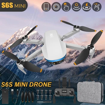  Безпилотни летателни апарати S6S Mini Pro Бесщеточный сгъваем GPS с оптично позициониране в потока, HD снимка от въздуха, играчки за четырехосных самолети