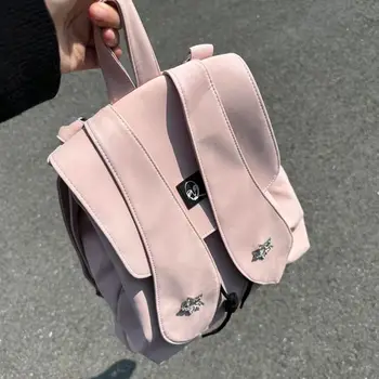  Корейската эстетичная чанта с хубав розов заек, модерен женски раница с голям капацитет, Офис Женствена чанта за лаптоп, ученически чанти Y2k в елегантен стил