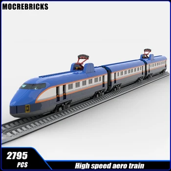  Градската жп експрес Високоскоростен пътнически високоскоростен влак Градивен елемент Съберат модел на Технология Тухлена играчка, Подарък за детски фестивал